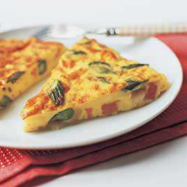 Leek, Prosciutto, and Goat Cheese Frittata