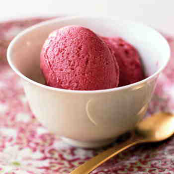 plum and red-wine sorbet