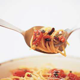 Penne with Cherry Tomatoes, Garlic, and Basil