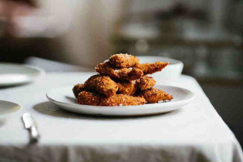 Chicken Tenders with Apple Cider Sweet and Sour Sauce