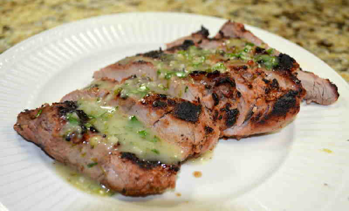 Garlic-Lime Grilled Pork Tenderloin Steaks