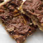 Caramel and Chocolate Pecan Bars