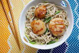 Gingered Scallops with Colorful Soba Noodles