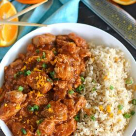 Instant Pot Orange Chicken from Sweet and Savory Meals