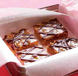 Caramel Turtle Bars from Fine Cooking