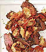 Grilled Garlic Skirt Steak with Bread Salad from Rachael Ray