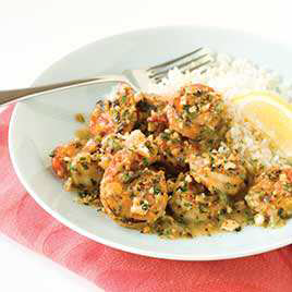 Garlicky Scallops with Bread Crumbs