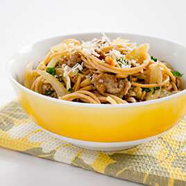 Whole-Wheat Spaghetti with Cauliflower and Raisins