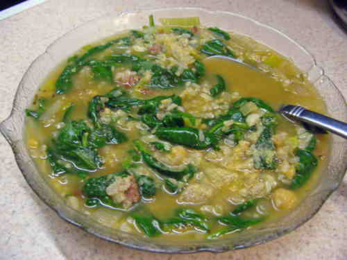 Italian Spinach Rice Soup