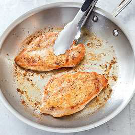 Crispy-Skinned Chicken Breasts with Lemon-Rosemary Pan Sauce