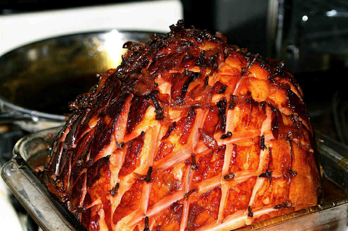 Spicy Molasses-Glazed Ham