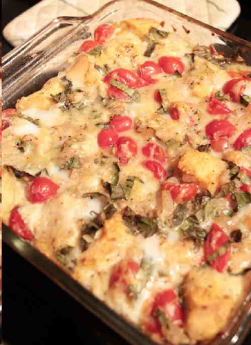 Tomato-Basil Bread Pudding - Mary's based on Giada De Laurentiis