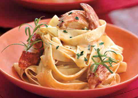 Lobster Pasta with Herbed Cream Sauce