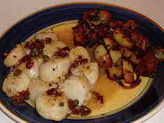 Scallops With Capers & Sun-dried Tomatoes