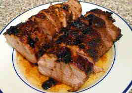 Grilled Pork Tenderloin with Mustard, Rosemary & Apple Marinade
