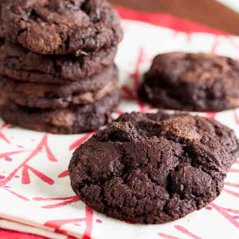 Dark Chocolate Cookies with Sour Cherries