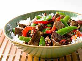 Stir-Fried Red Curry Beef and Eggplant for Two