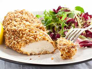 Almond-Crusted Chicken Cutlets with Lime and Chipotle