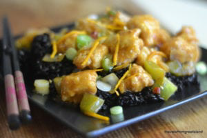 Spicy Tangerine Chicken with Black Rice | The View from Great Island