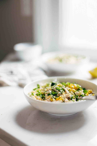 Zippy Orzo Summer Salad Recipe - Pinch of Yum