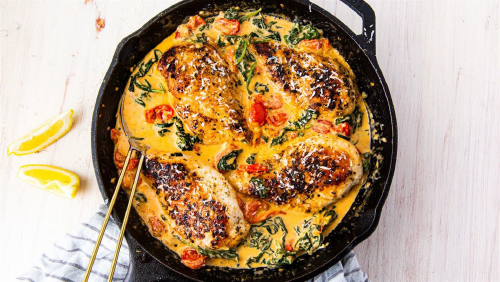 Tuscan Chicken - How To Make Creamy Tuscan Chicken