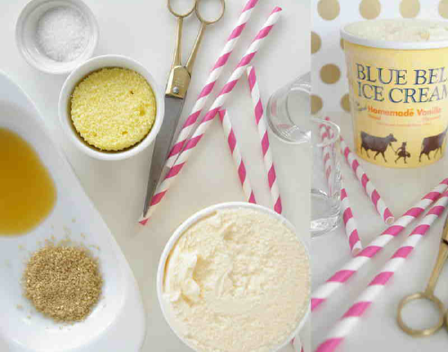 Salted Caramel Ice Cream Cake Shots