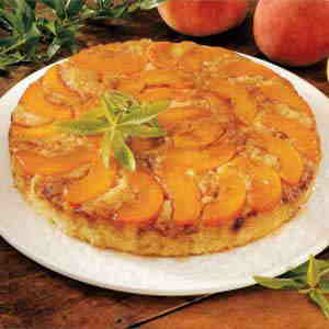 Upside-Down Peach Cake Recipe