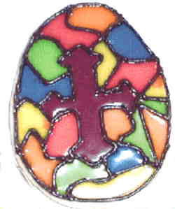 STAINED GLASS EGG Sugar Cookies