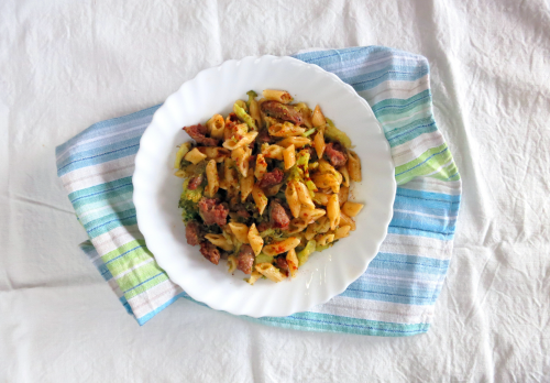 Pressure Cooker Pasta with Broccoli & Sausage One Pot Meal