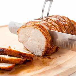 Grill-Roasted Boneless Turkey Breast with Herb Butter
