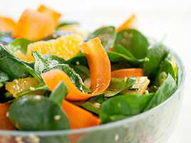 Spinach Salad with Carrot, Orange, and Sesame