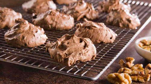 Chocolate Walnut Meringues