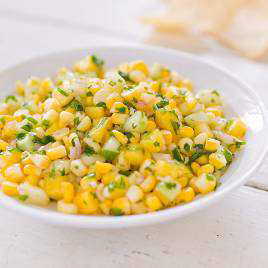 Fresh Corn Salsa with Mango and Cucumber