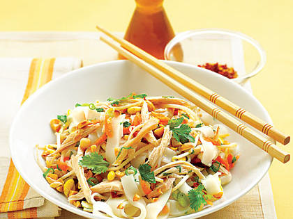 Asian Chicken and Rice Noodle Salad Recipe | MyRecipes