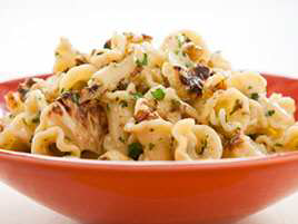 Pasta with Roasted Cauliflower, Garlic, and Walnuts