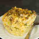 Slow Cooker Sausage, Hash Brown & Cheddar Breakfast Casserole