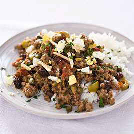 Cuban-Style Picadillo with Fried Potatoes