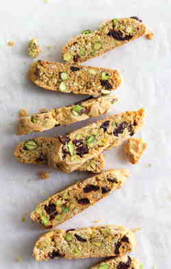 Pistachio and Dried-Cherry Biscotti from Bon Appétit May 2011