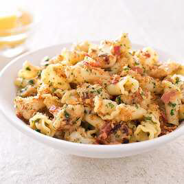 Pasta with Cauliflower, Bacon, and Bread Crumbs for Two