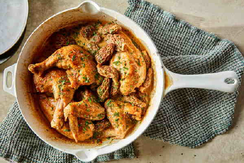 Pan-Roasted Chicken in Cream Sauce
