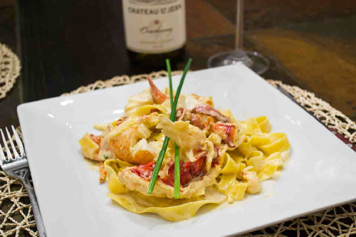 Lobster Pasta with Saffron Cream Sauce