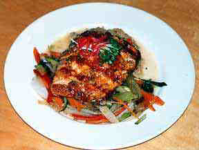GRILLED SALMON FILLETS WITH BALSAMIC GLAZE