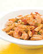 Penne with Spicy Shrimp and Tomato Sauce