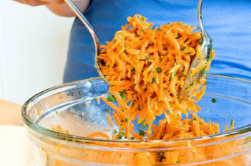 Carrot Salad with Lemon Dijon Vinaigrette from Once Upon a Chef
