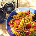 Charred Corn Salad with Basil and Tomatoes