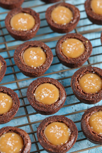 Salted Caramel Brownie Bites - Live Well Bake Often
