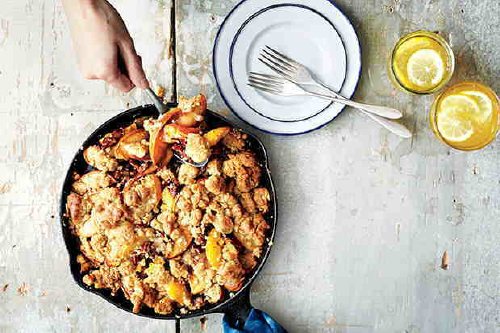 Iron-Skillet Peach Crisp