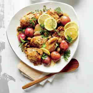 Slow Cooker Chicken with 40 Cloves of Garlic Recipe | MyRecipes.com