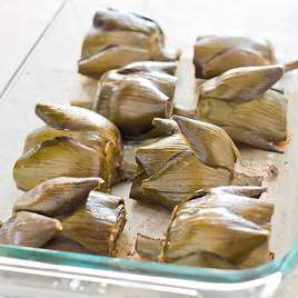 Roasted Artichokes with Lemon Vinaigrette