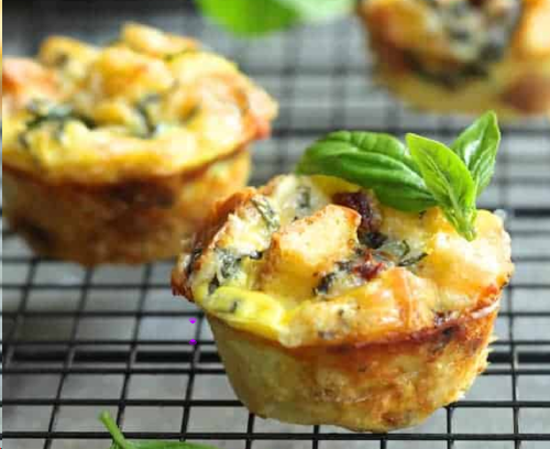 Breakfast Strata Muffins based on Strata with Asparagus, Sausage and Fontina from Williams Sonoma Test #2